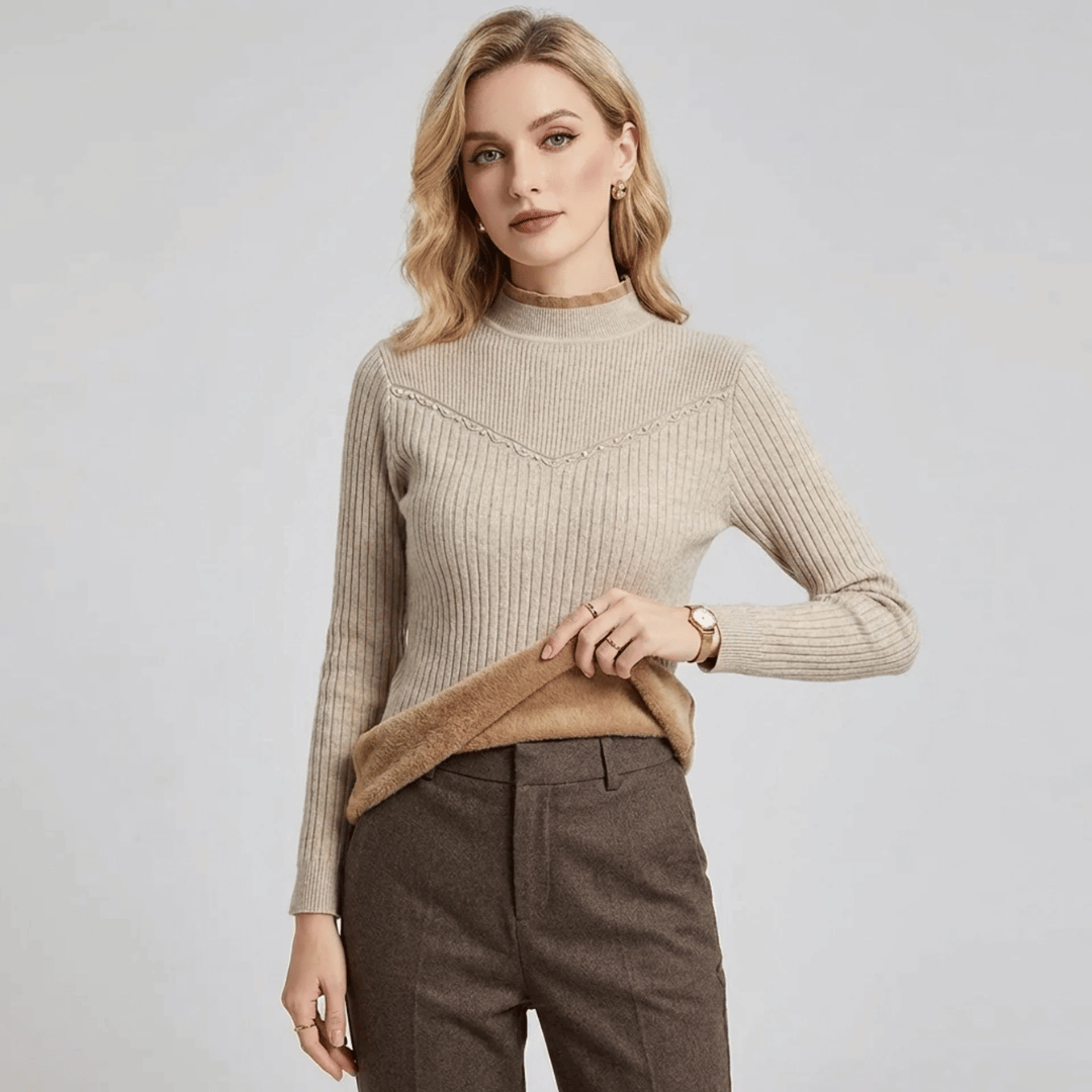 Women's Fuzzy Clarice Collar Sweater