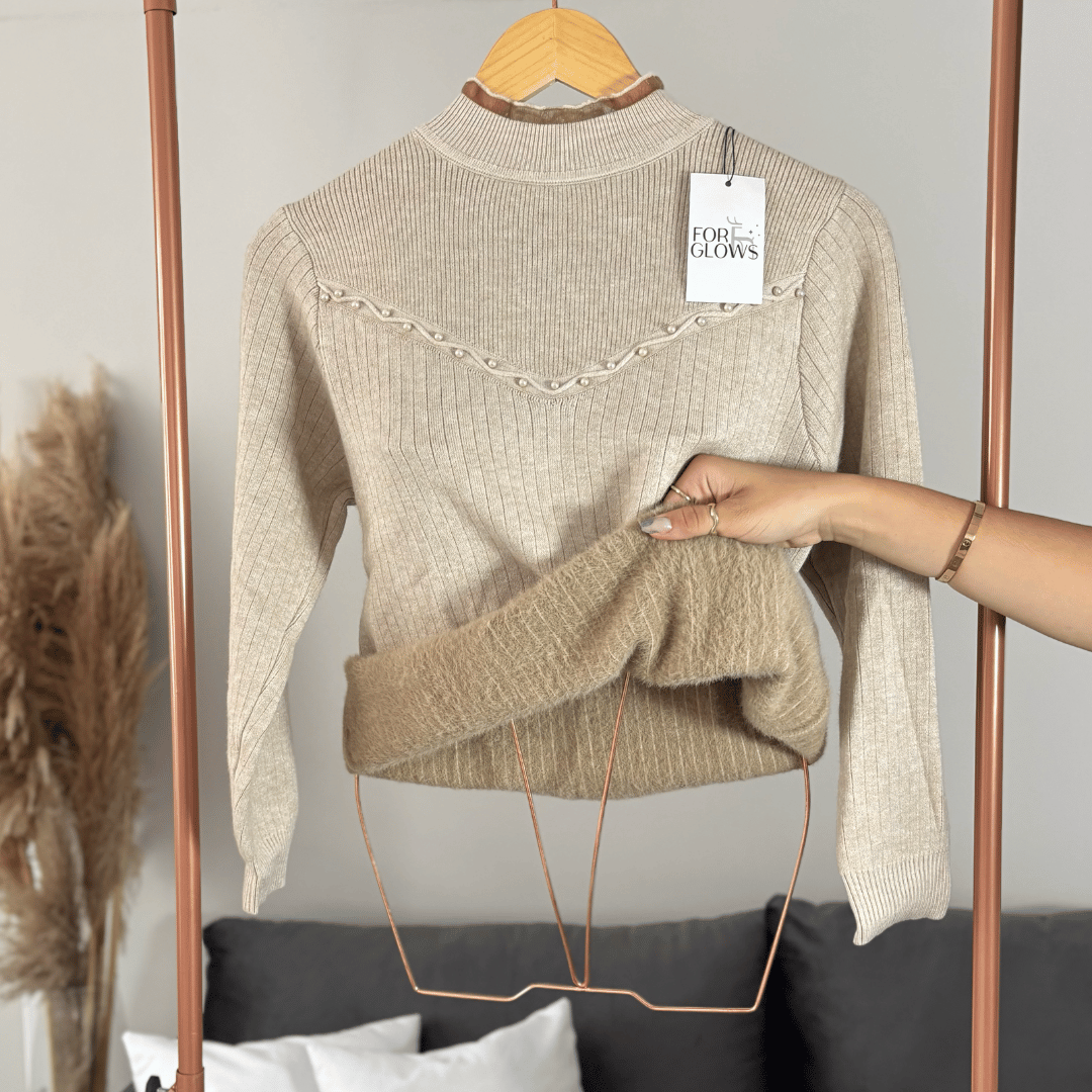 Women's Fuzzy Clarice Collar Sweater