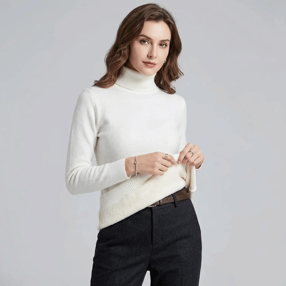 Women's Plush Turtleneck Sweater