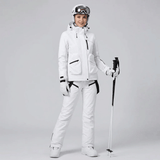 Women's Snow Jacket and Pants Set with Suspenders
