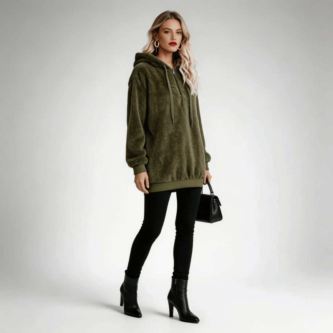 Longline Plush-Lined Women's Coat