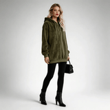 Longline Plush-Lined Women's Coat
