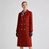 Women's Cherry Wool Felt Overcoat