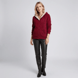 Women's Fleece-Lined Hooded Sweatshirt with Zipper