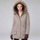 Women's Hooded Coat with Fleece-Lined Interior