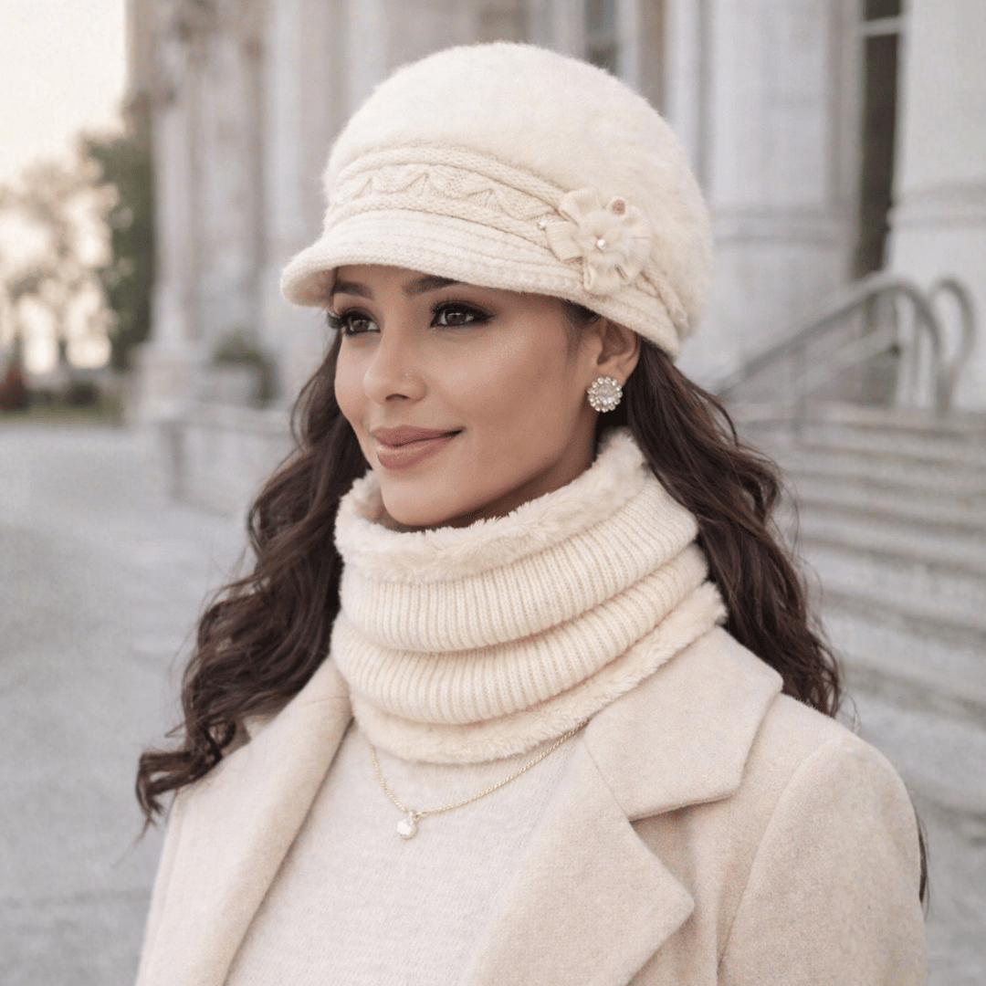 Fur-Lined Women's Hat and Collar Kit