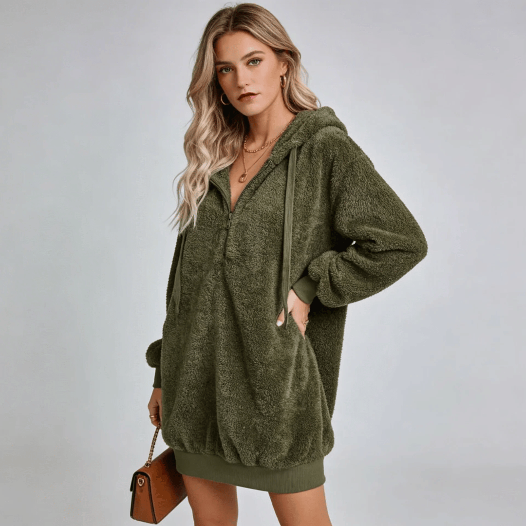 Longline Plush-Lined Women's Coat