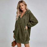 Longline Plush-Lined Women's Coat