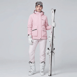 Women's Snow Jacket and Pants Set with Suspenders