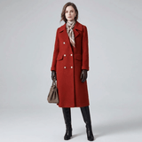 Women's Cherry Wool Felt Overcoat