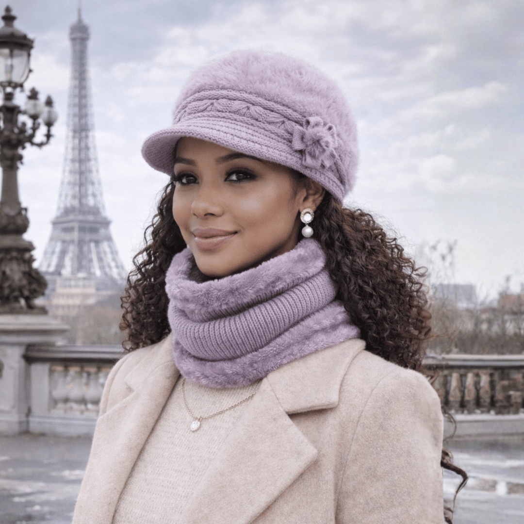 Fur-Lined Women's Hat and Collar Kit