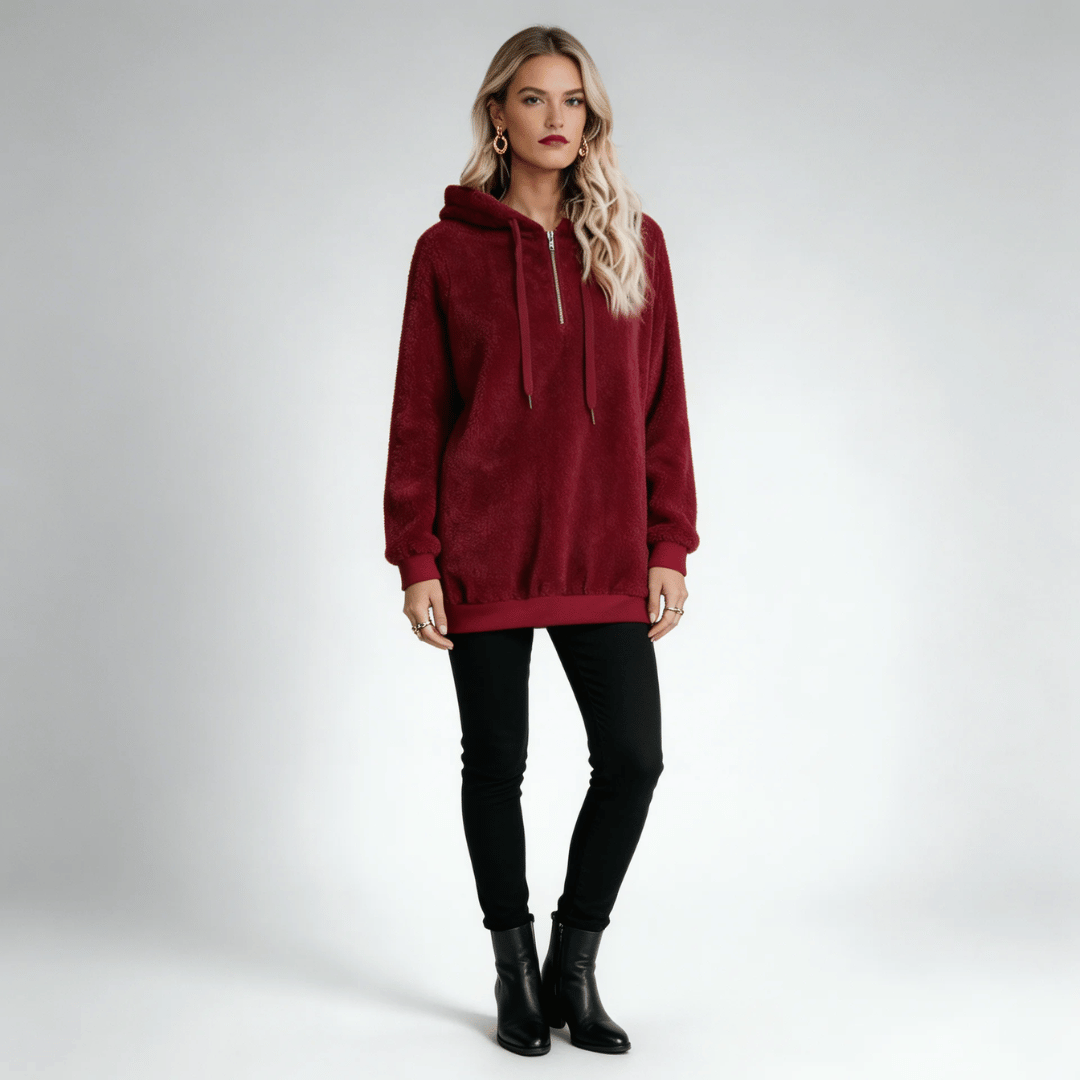 Longline Plush-Lined Women's Coat