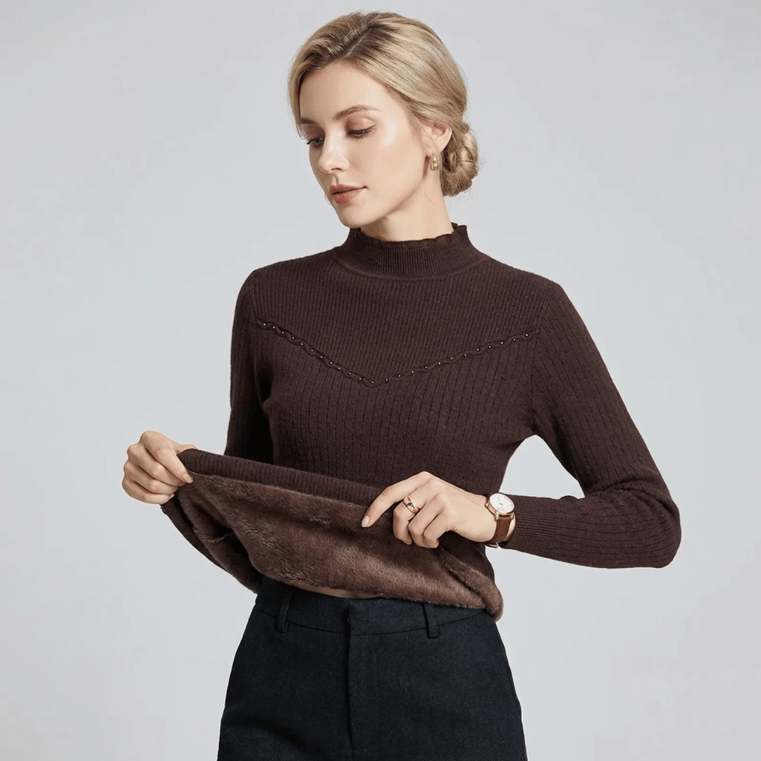 Women's Fuzzy Clarice Collar Sweater