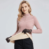 Women's Plush Sweater with Buttons - Diana