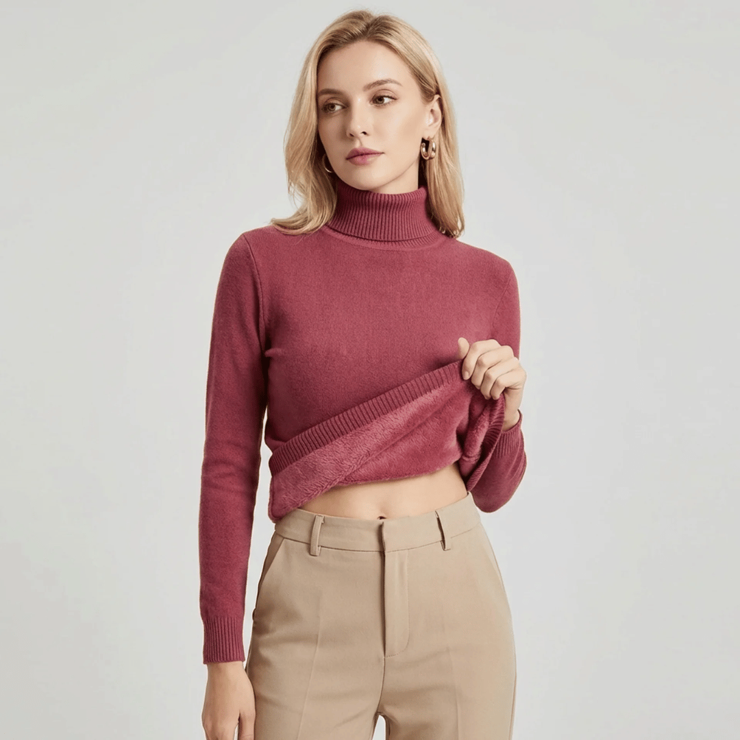 Women's Plush Turtleneck Sweater