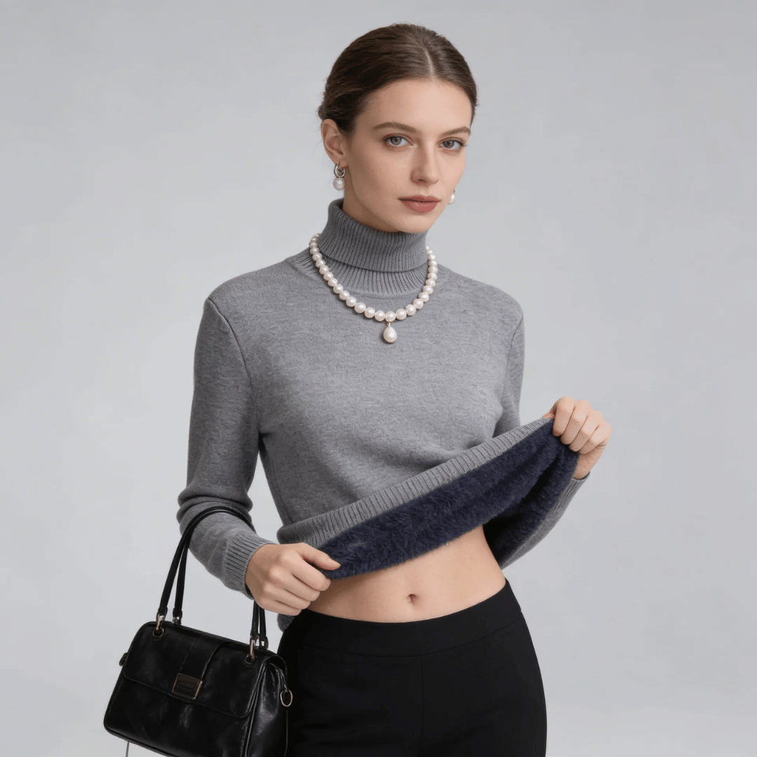 Women's Plush Turtleneck Sweater