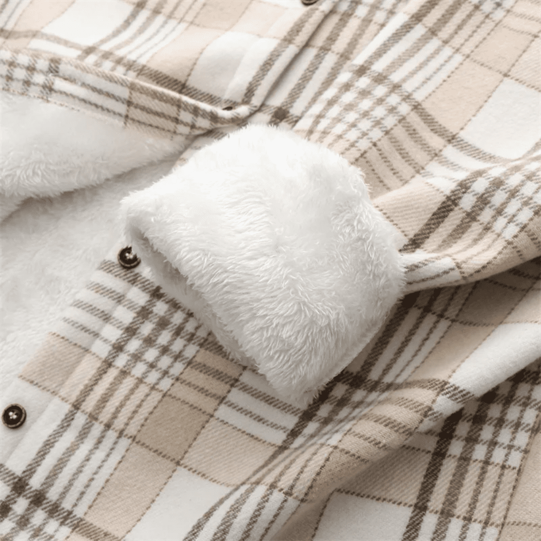 Women's Flannel Plaid Shirt with Plush