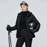 Women's Snow Jacket and Pants Set with Suspenders