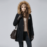 Women's Hooded Coat with Fleece-Lined Interior
