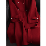 Women's Cherry Wool Felt Overcoat