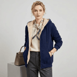 Women's Fleece-Lined Hooded Sweatshirt with Zipper