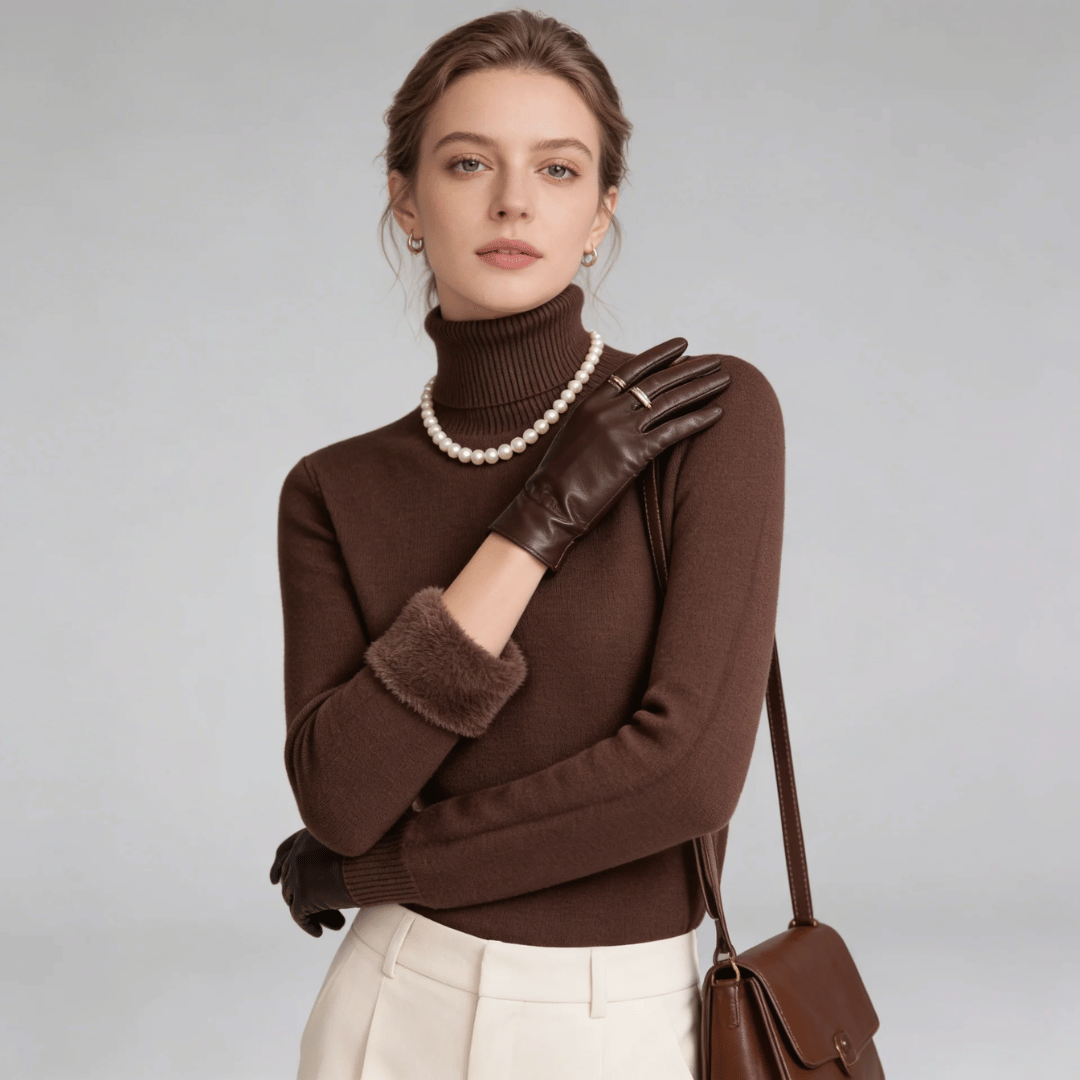 Women's Plush Turtleneck Sweater
