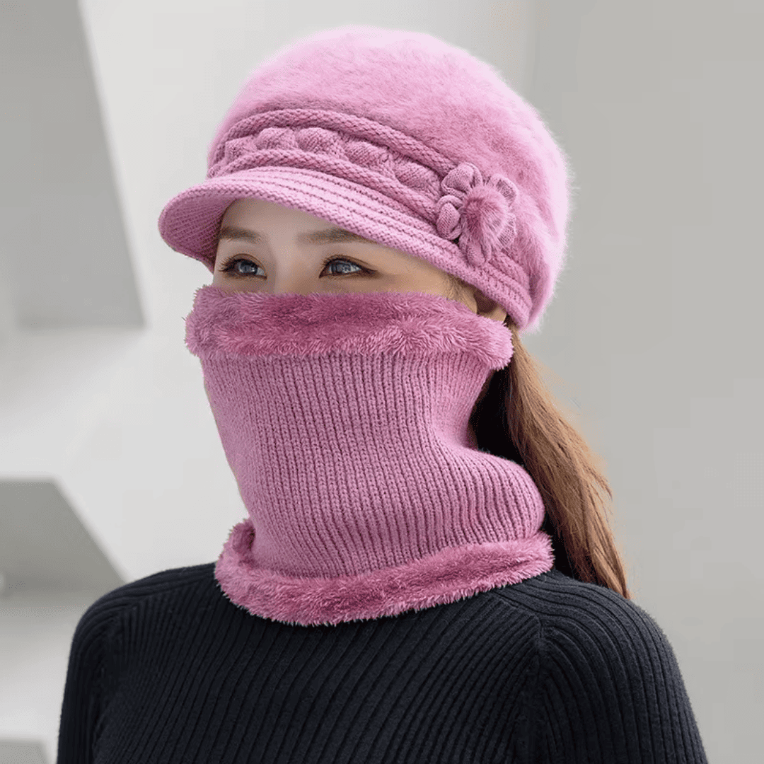 Fur-Lined Women's Hat and Collar Kit