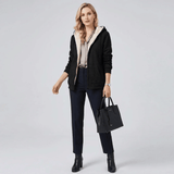 Women's Fleece-Lined Hooded Sweatshirt with Zipper